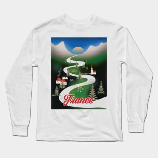 France vintage style travel poster Long Sleeve T-Shirt